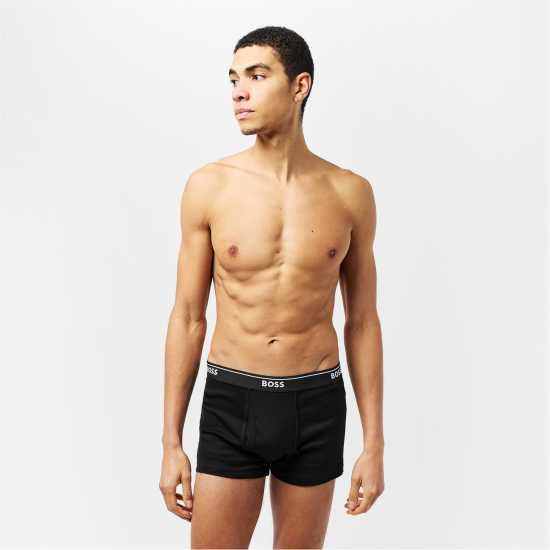 Boss 2 Pack Logo Waistband Trunks Черно/Сиво 970 Boss 2 Pack Logo Waistband Trunks Черно/Сиво 970