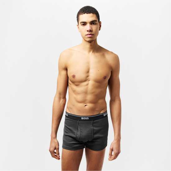 Boss 2 Pack Logo Waistband Trunks Черно/Сиво 970 Boss 2 Pack Logo Waistband Trunks Черно/Сиво 970