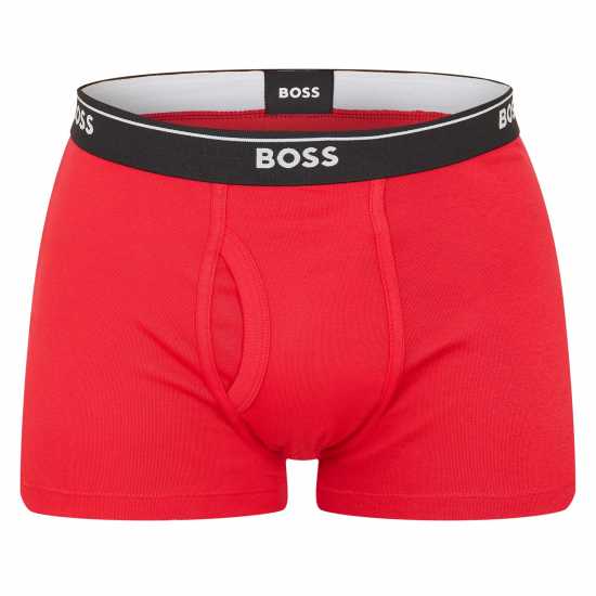 Boss Mens BOSS Bodywear 2 Pack Logo Waistband Boxers Black/Red 972 Boss Mens Boss Bodywear 2 Pack Logo Waistband Boxers Black/Red 972