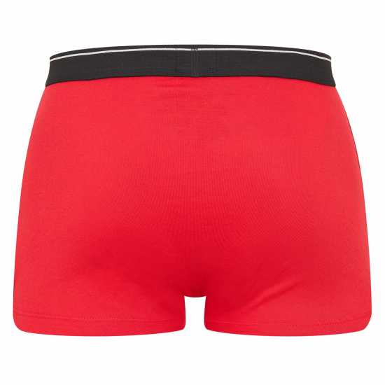 Boss Mens BOSS Bodywear 2 Pack Logo Waistband Boxers Black/Red 972 Boss Mens Boss Bodywear 2 Pack Logo Waistband Boxers Black/Red 972