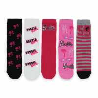 Barbie 5 Pack Socks In34  Детски чорапи