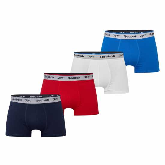 Reebok 4 Pack Everyday Mens Trunks Синьо Мъжко бельо