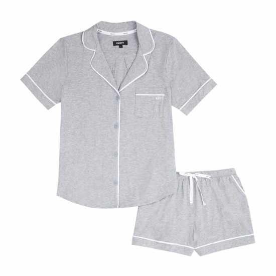 Dkny Signature Short Pyjama Set Grey Heathr 030 Дамски пижами