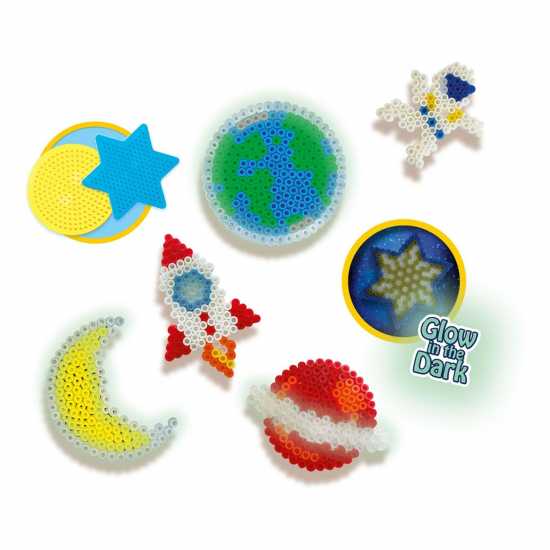 Glow In The Dark Universe Iron-On Beads Mosaic Set  Подаръци и играчки