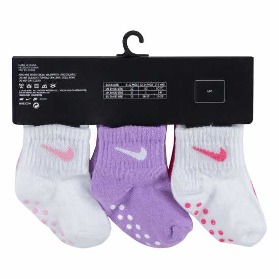 Nike 6Pk Ankle Grip Bb00 Pink Детски чорапи