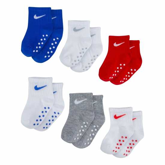 Детски чорапи Nike 6Pk Ankle Grip Bb00 Game Royal Nike 6Pk Ankle Grip Bb00 Game Royal Детски чорапи