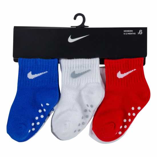 Детски чорапи Nike 6Pk Ankle Grip Bb00 Game Royal Nike 6Pk Ankle Grip Bb00 Game Royal Детски чорапи