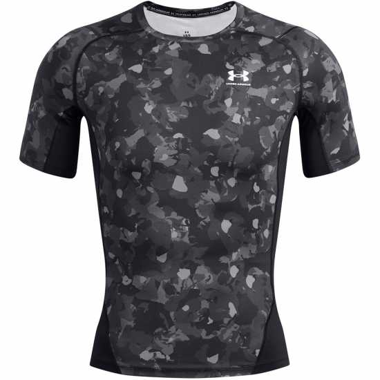 Under Armour Heatgear® Printed Short Sleeve Mens Черно/Бяло Мъжки долни дрехи