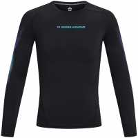 Under Armour Heatgear® Long Sleeve Black/Blue Surf Мъжки долни дрехи