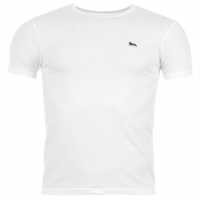 Lonsdale Мъжка Тениска Single T Shirt Mens White Мъжки долни дрехи