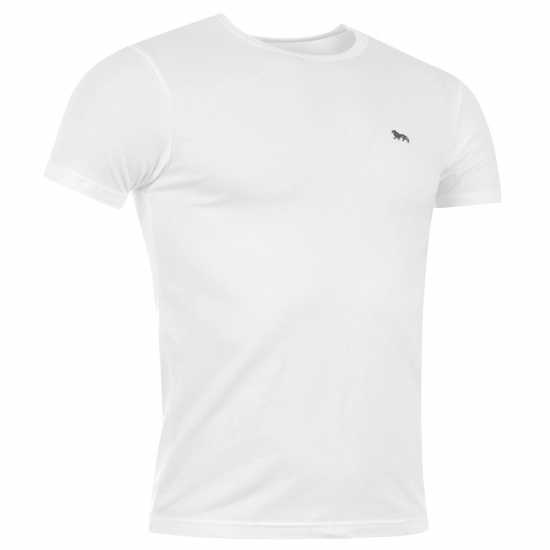 Lonsdale Мъжка Тениска Single T Shirt Mens White Мъжки долни дрехи