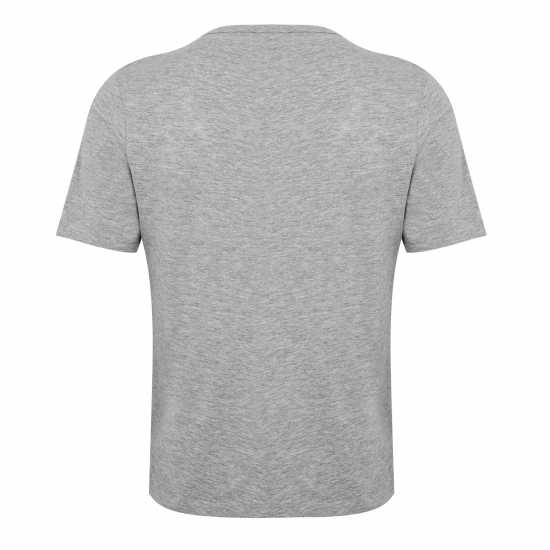 Lonsdale Мъжка Тениска Single T Shirt Mens Grey Marl Мъжки долни дрехи