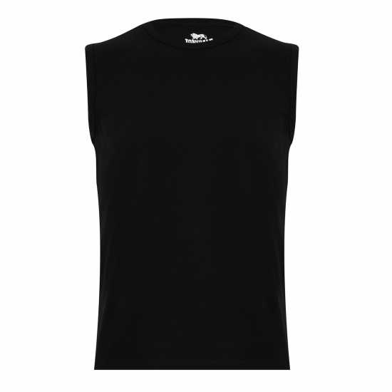 Lonsdale Мъжка Риза Sleeveless T-Shirt Mens Черно Мъжки тениски с яка