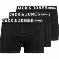 Jack And Jones 3 Pack Trunks Plus Size Black Мъжко облекло за едри хора