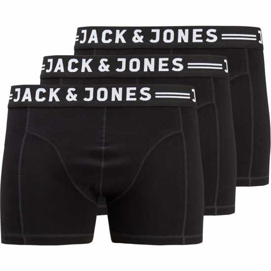 Jack And Jones 3 Pack Trunks Plus Size Black Мъжко облекло за едри хора