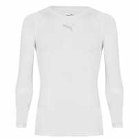 Puma Мъжка Риза Liga Long Sleeve T-Shirt Mens Puma White Мъжки долни дрехи