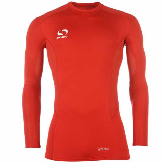 Sondico Core Base Long Sleeve Mens Червено Мъжки долни дрехи