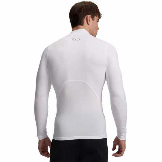 Under Armour Heatgear® Mock Long Sleeve Men's White Under Armour Heatgear® Mock Long Sleeve Men's White
