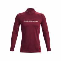 Under Armour Мъжка Блуза Основен Слой Armour Coolgear Fitted Mock Base Layer Top Mens Red Мъжки долни дрехи