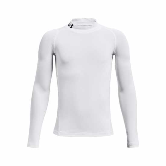 Under Armour Armour Heatgear® Mock Long Sleeve Boys Бяло Детски основен слой дрехи