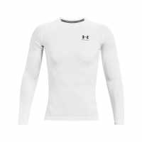 Under Armour Heatgear® Long Sleeve Mens Бяло Мъжки долни дрехи