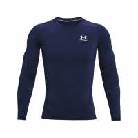 Under Armour Heatgear® Long Sleeve Mens Морско синьо/Бяло Мъжки долни дрехи