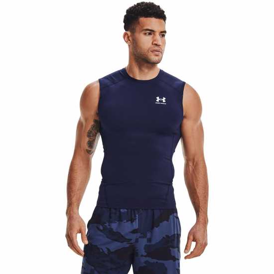 Under Armour Armour Heatgear® Sleeveless Men's Морско синьо/Бяло Under Armour Armour Heatgear® Sleeveless Men's Морско синьо/Бяло
