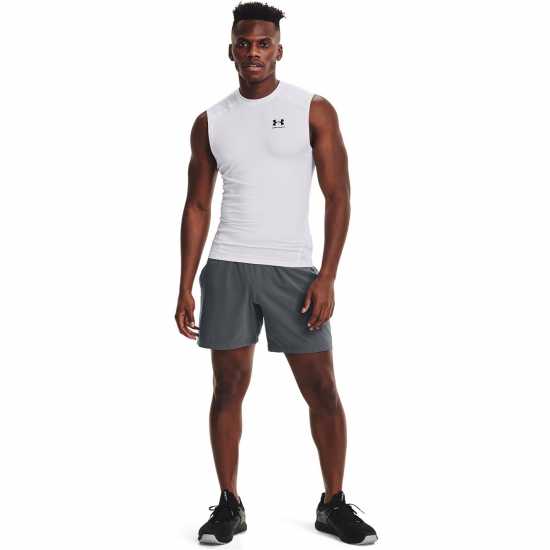 Under Armour Heatgear® Sleeveless Men's White/Black Under Armour Heatgear® Sleeveless Men's White/Black