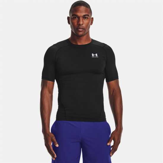 Under Armour Heatgear® Short Sleeve Mens Черно Футболни тренировъчни горнища