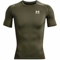 Under Armour Heatgear® Short Sleeve Mens Marine OD Green Мъжко облекло за едри хора