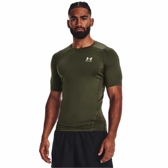 Under Armour Heatgear® Short Sleeve Mens Морско ОД Зелено Футболни тренировъчни горнища