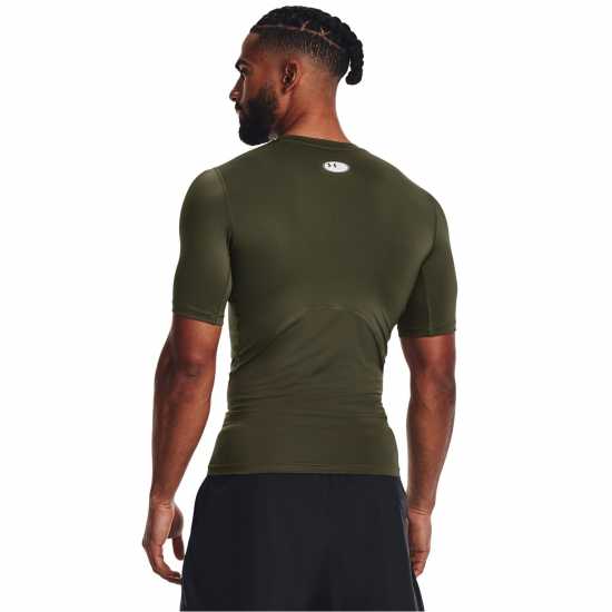 Under Armour Heatgear® Short Sleeve Mens Морско ОД Зелено Футболни тренировъчни горнища