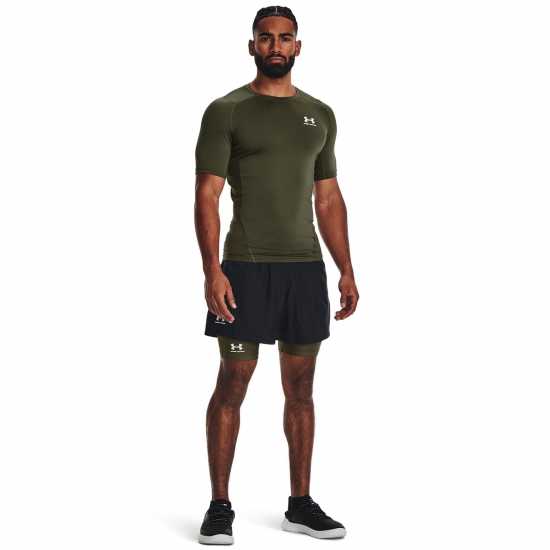 Under Armour Heatgear® Short Sleeve Mens Морско ОД Зелено Футболни тренировъчни горнища