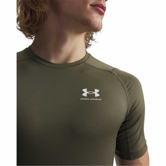 Under Armour Heatgear® Short Sleeve Mens Морско ОД Зелено Футболни тренировъчни горнища