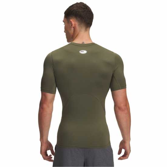 Футболни тренировъчни горнища Under Armour Heatgear® Short Sleeve Mens Marine OD Green Under Armour Heatgear® Short Sleeve Mens Marine OD Green Футболни тренировъчни горнища