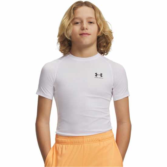 Детски основен слой дрехи Under Armour Short Sleeve Boys Бяло Under Armour Short Sleeve Boys Бяло Детски основен слой дрехи