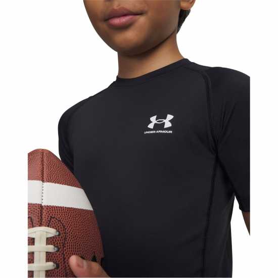 Under Armour Heatgear® Short Sleeve Boys Черно 