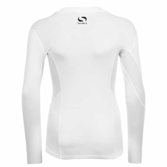 Sondico Компресиращ Основен Слой Long Sleeved Core Base Layer Junior White Детски основен слой дрехи