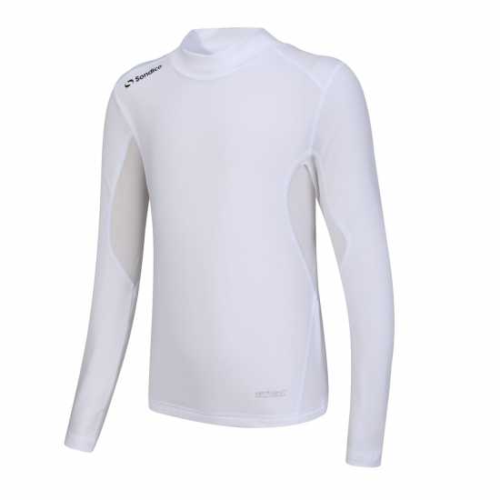 Sondico Основен Слой Полуполо Mock Neck Baselayer Juniors Бяло Детски основен слой дрехи