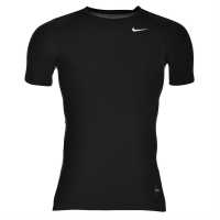 Nike Pro Men's Tight Fit Short-Sleeve Top Black Мъжки долни дрехи