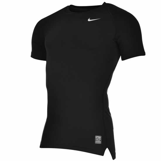 Nike Pro Men's Tight Fit Short-Sleeve Top Black Мъжки долни дрехи