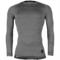 Nike Мъжка Блуза Pro Core Long Sleeve T Shirt Mens Grey Мъжки долни дрехи