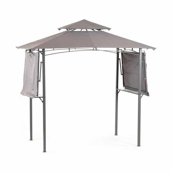 Bbq Gazebo With Eaves And Side Tables