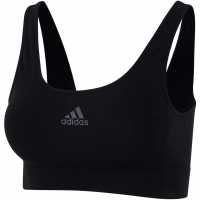 Adidas Sport Active Seamless Micro Stretch Scoop Lounge Bra Черно 
