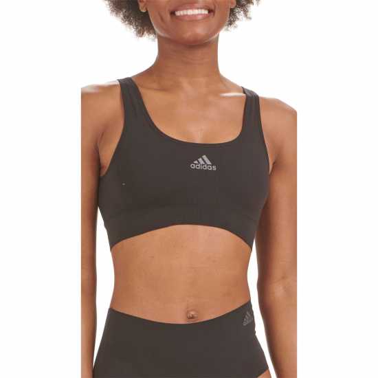 Adidas Sport Active Seamless Micro Stretch Scoop Lounge Bra Черно Adidas Sport Active Seamless Micro Stretch Scoop Lounge Bra Черно