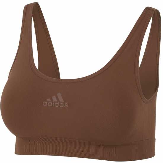 Adidas Sport Active Seamless Micro Stretch Scoop Lounge Bra Отпечена Мока 