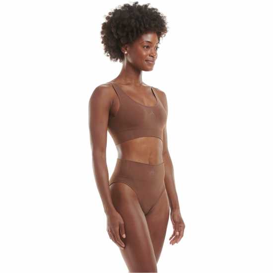 Adidas Sport Active Seamless Micro Stretch Scoop Lounge Bra Отпечена Мока 