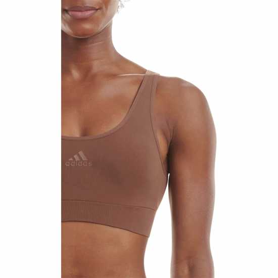 Adidas Sport Active Seamless Micro Stretch Scoop Lounge Bra Отпечена Мока 