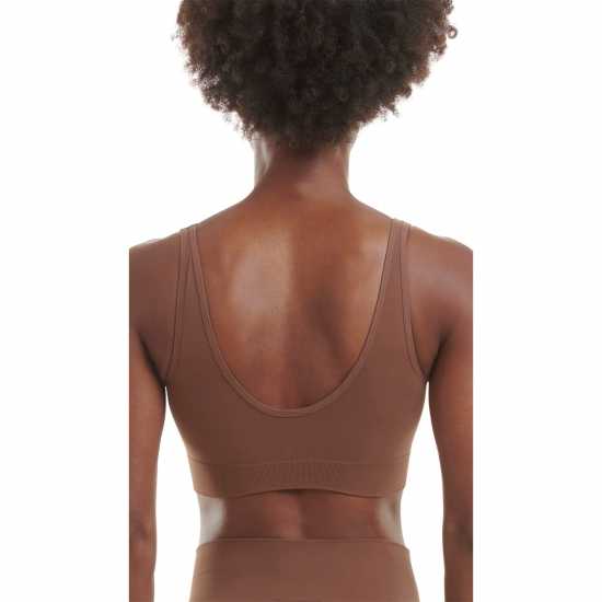 Adidas Sport Active Seamless Micro Stretch Scoop Lounge Bra Отпечена Мока 