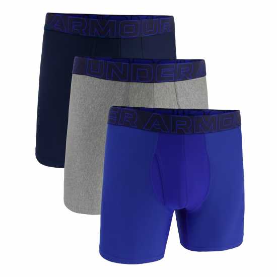 Мъжко бельо Under Armour Performance Tech™ 6 Inch 3 Pack Mens Royal/Steel/Nvy Under Armour Performance Tech™ 6 Inch 3 Pack Mens Royal/Steel/Nvy Мъжко бельо